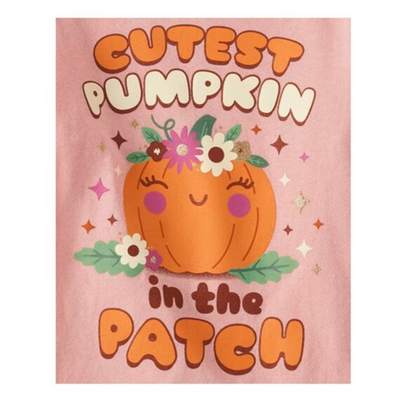 “Cutest Pumpkin in the Patch” Graphic Tee – Blush Pink (Girls 3T)‎ BRAND-NEW! - Picture 2 of 3